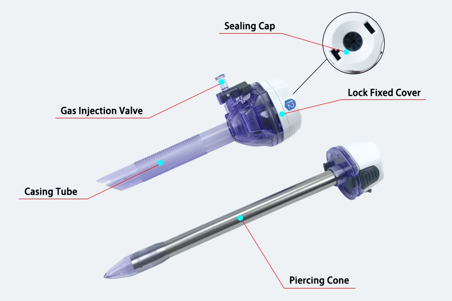 Detachable Disposable Endoscopic Laparoscopic Trocar CE ISO13485 Sfda Certificate