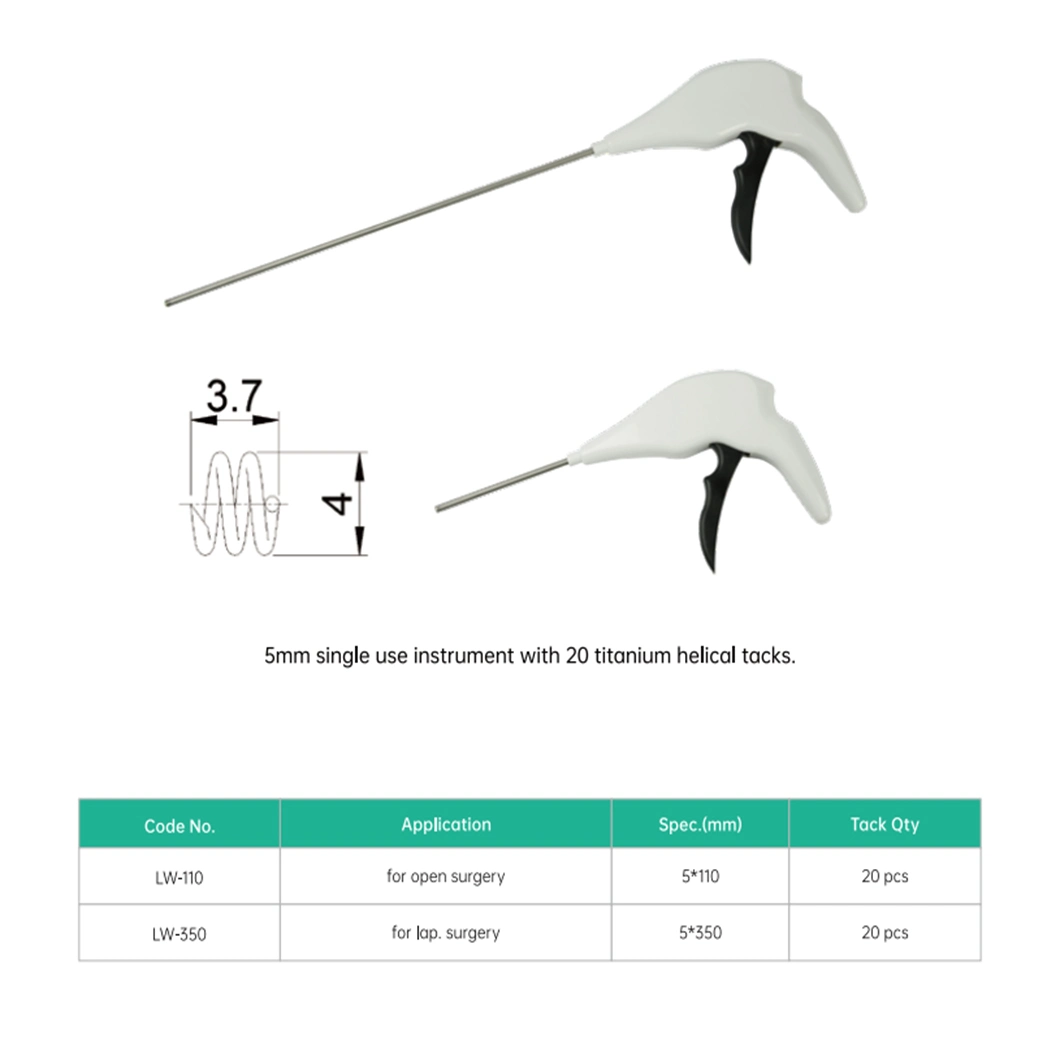 New Listing High Quality Disposable Surgical Hernia Mesh Stapler for Surgery