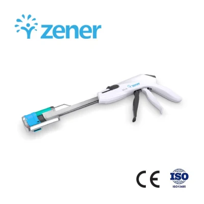 Agrafeuse et cartouche incurvées jetables Zener (ZCS45) avec certificat CE/ISO, pour la chirurgie du côlon, vente en gros de haute qualité, instrument chirurgical médical, Titaniu